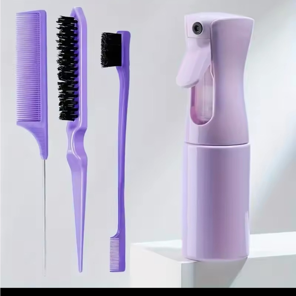 Purple Hair Styling Set with Spray Bottle
0197